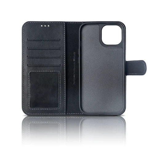 iPhone 15 Pro Premium PU Læder Magnetic Etui med kort holder - MMR ApS