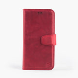 iPhone 12 Pro & iPhone 12 flipcover med magnet i ægte læder
